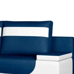 Wohnen Schlafsofas*Design-Schlafcouch in Dunkelblau und Weiß - Sella