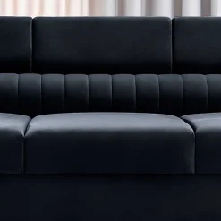 Wohnen Schlafsofas*Design-Schlafsofa in Blauschwarz Samt - Harvests
