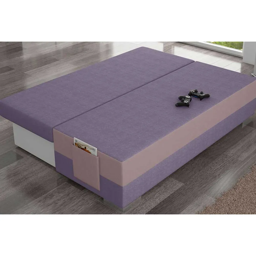 Wohnen Design-Schlafsofa in Mauve und Altrosa - Mamboria