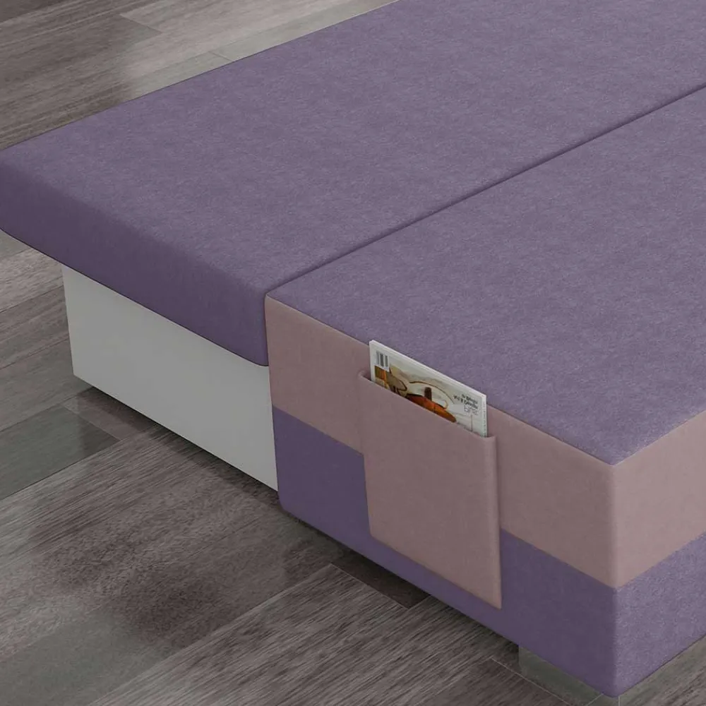 Wohnen Design-Schlafsofa in Mauve und Altrosa - Mamboria