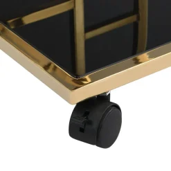 Wohnen Design-Servierwagen in Schwarz Glas - Ranieros