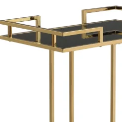 Wohnen Design-Servierwagen in Schwarz Glas - Ranieros