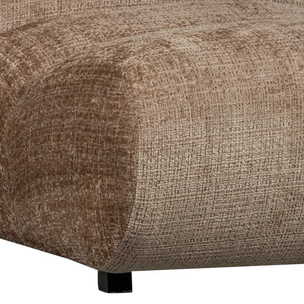 Wohnen Braune Möbel|Sessel & Hocker*Designsessel in Hellbraun Chenille - Glacita