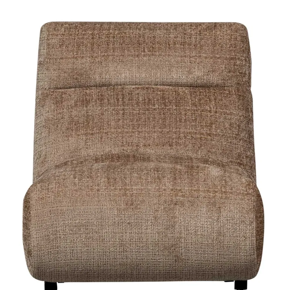 Wohnen Braune Möbel|Sessel & Hocker*Designsessel in Hellbraun Chenille - Glacita