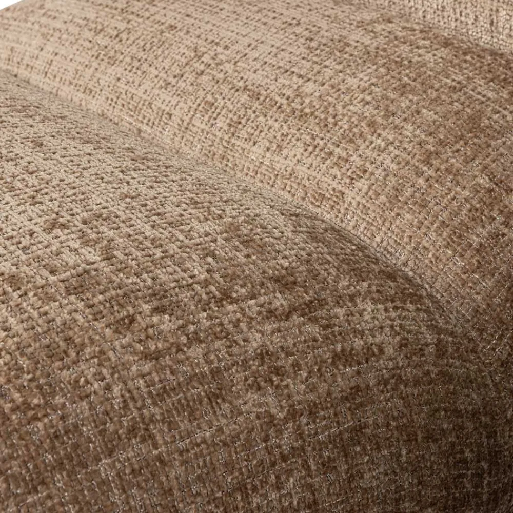 Wohnen Braune Möbel|Sessel & Hocker*Designsessel in Hellbraun Chenille - Glacita