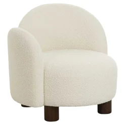 Wohnen Designsessel mit einer Armlehne in Weiß Boucle - Cisterna