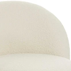 Wohnen Designsessel mit einer Armlehne in Weiß Boucle - Cisterna