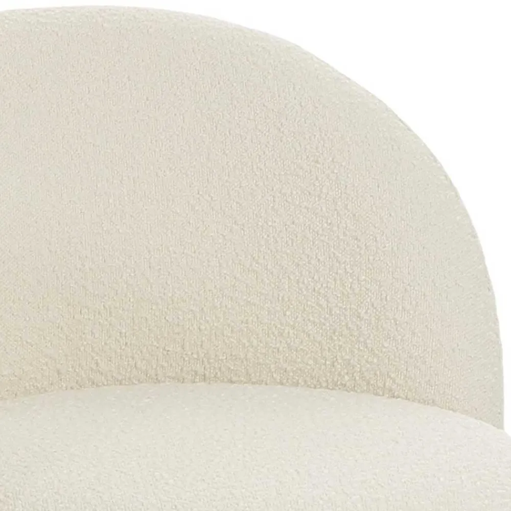 Wohnen Designsessel mit einer Armlehne in Weiß Boucle - Cisterna