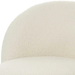 Wohnen Designsessel mit einer Armlehne in Weiß Boucle - Cisterna