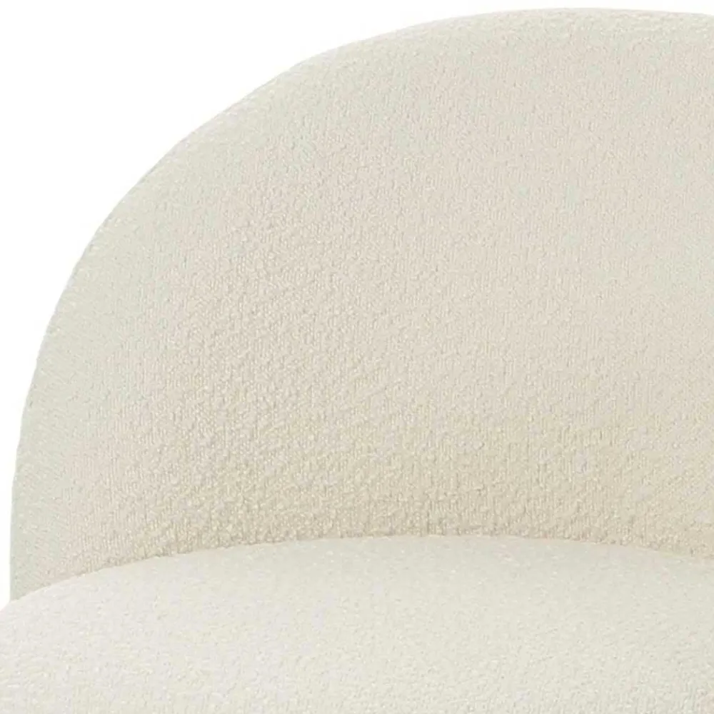 Wohnen Designsessel mit einer Armlehne in Weiß Boucle - Cisterna