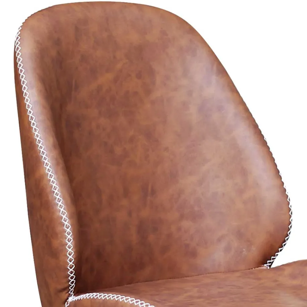 Wohnen Schwarze Möbel|Braune Möbel*Designstuhl in Cognac Braun - Fantyna (2er Set)