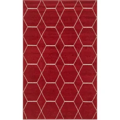 Wohnen Weiße Möbel|Skandinavische Möbel*Designteppich in Rot und Creme - Kermita