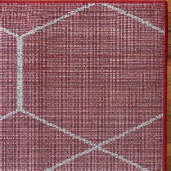 Wohnen Weiße Möbel|Skandinavische Möbel*Designteppich in Rot und Creme - Kermita