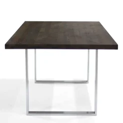 Wohnen Braune Möbel|Graue Möbel*Designtisch aus Nussbaum Holz & Edelstahl - Yocha