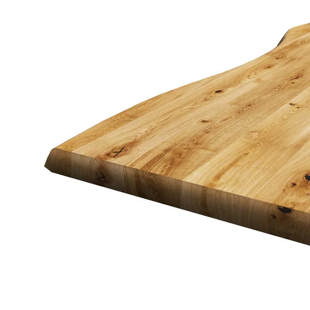 Wohnen Designtisch mit Naturkante aus Eiche - Ligurian