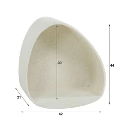 Wohnen Design-Wandregal in Beige - Mayo