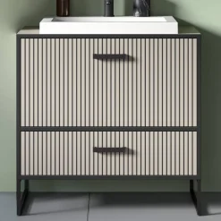 Wohnen Design-Waschtisch mit Aufsatzwaschbecken - Xena