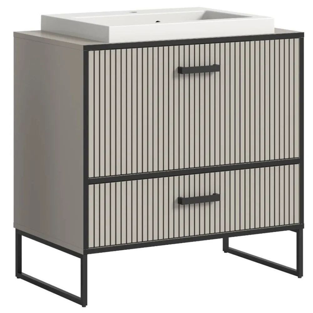 Wohnen Design-Waschtisch mit Aufsatzwaschbecken - Xena