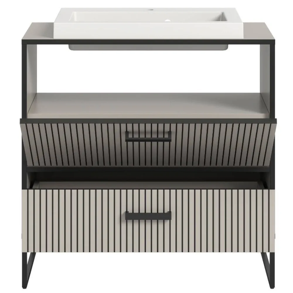 Wohnen Design-Waschtisch mit Aufsatzwaschbecken - Xena