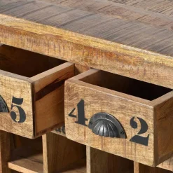 Wohnen Naturholzmöbel|Loft Möbel*Design-Weinregal Indri aus Mangoholz