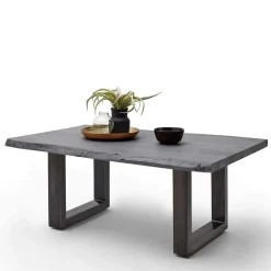 Wohnen Loft Möbel|Industrial Möbel*Design-Wohnzimmertisch mit grauer Holzplatte - Flaciona