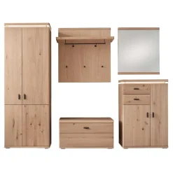 Wohnen Dielen Einrichtung in Eiche Bianco - Arkadiuz (fünfteilig)