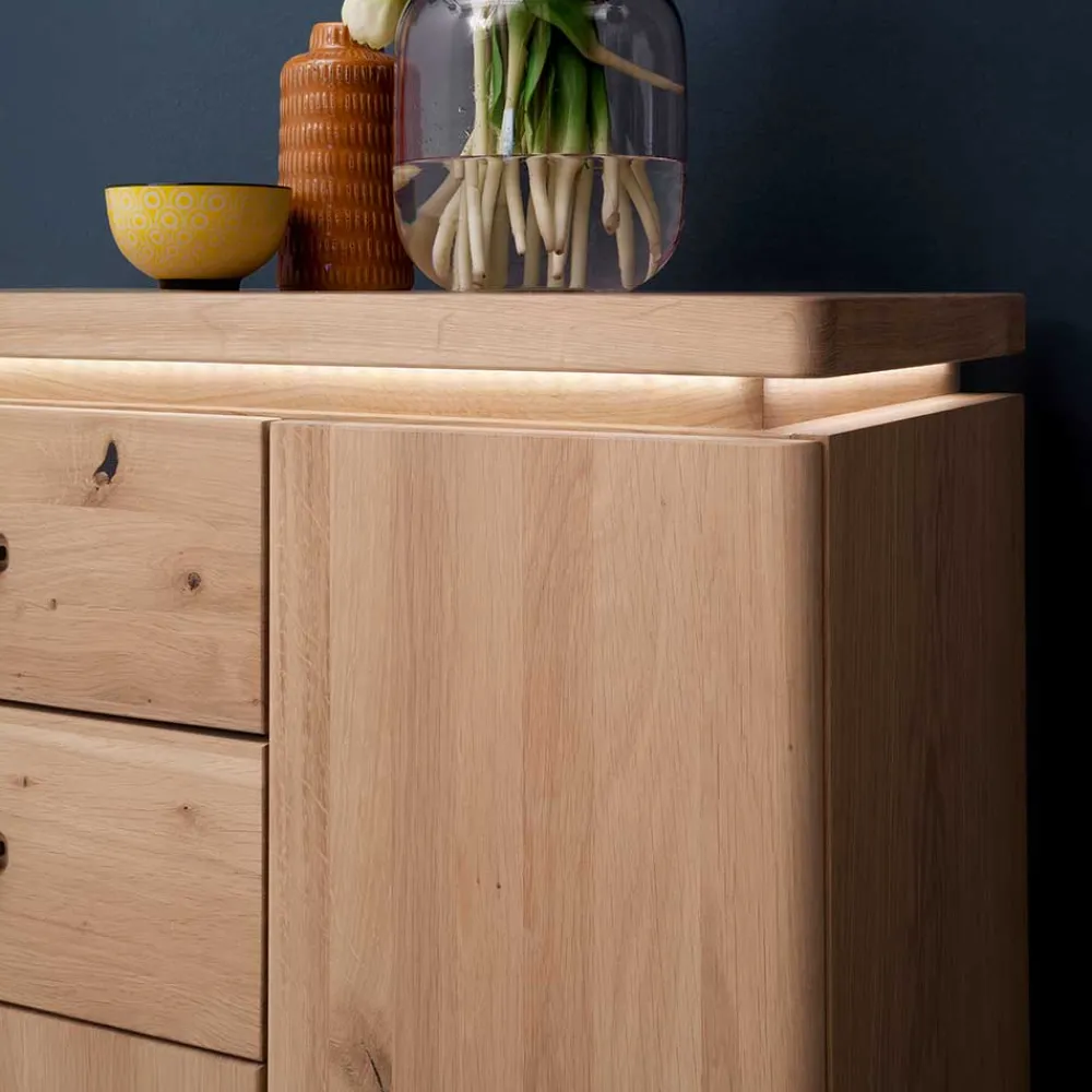 Wohnen Dielen Einrichtung in Eiche Bianco - Arkadiuz (fünfteilig)