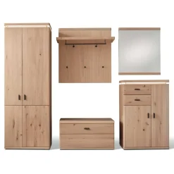 Wohnen Dielen Einrichtung in Eiche Bianco - Arkadiuz (fünfteilig)