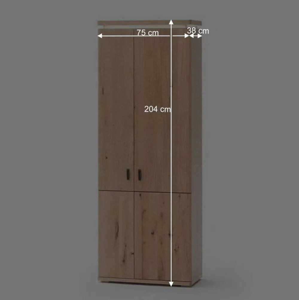 Wohnen Dielen Einrichtung in Eiche Bianco - Arkadiuz (fünfteilig)