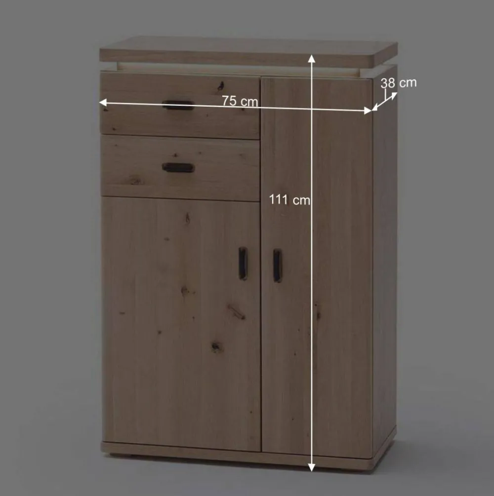 Wohnen Dielen Einrichtung in Eiche Bianco - Arkadiuz (fünfteilig)