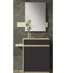 Wohnen Dielen Kombi in Schwarz & Creme - Losandas (zweiteilig)