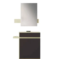 Wohnen Dielen Kombi in Schwarz & Creme - Losandas (zweiteilig)