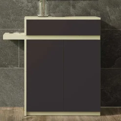 Wohnen Dielen Kombi in Schwarz & Creme - Losandas (zweiteilig)