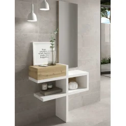 Wohnen Dielen Möbel & Spiegel in Weiß & Wildeiche - Polaris (zweiteilig)