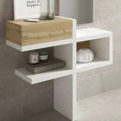 Wohnen Dielen Möbel & Spiegel in Weiß & Wildeiche - Polaris (zweiteilig)