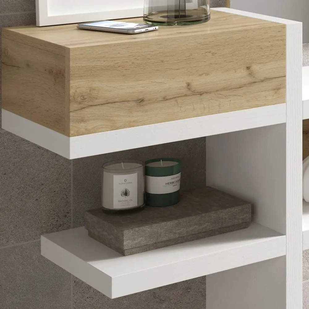 Wohnen Dielen Möbel & Spiegel in Weiß & Wildeiche - Polaris (zweiteilig)