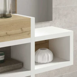 Wohnen Dielen Möbel & Spiegel in Weiß & Wildeiche - Polaris (zweiteilig)