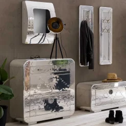 Wohnen Dielen Möbel aus Aluminium poliert - Pilot (fünfteilig)