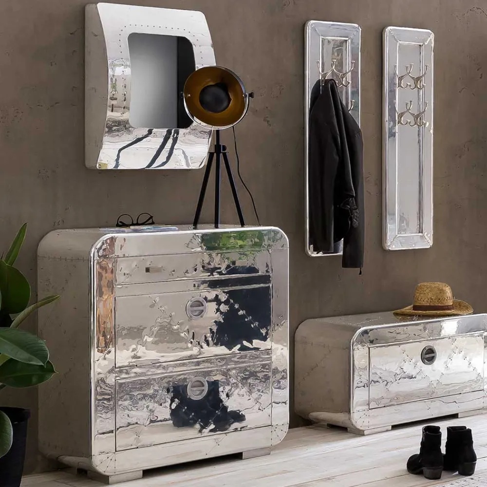 Wohnen Dielen Möbel aus Aluminium poliert - Pilot (fünfteilig)