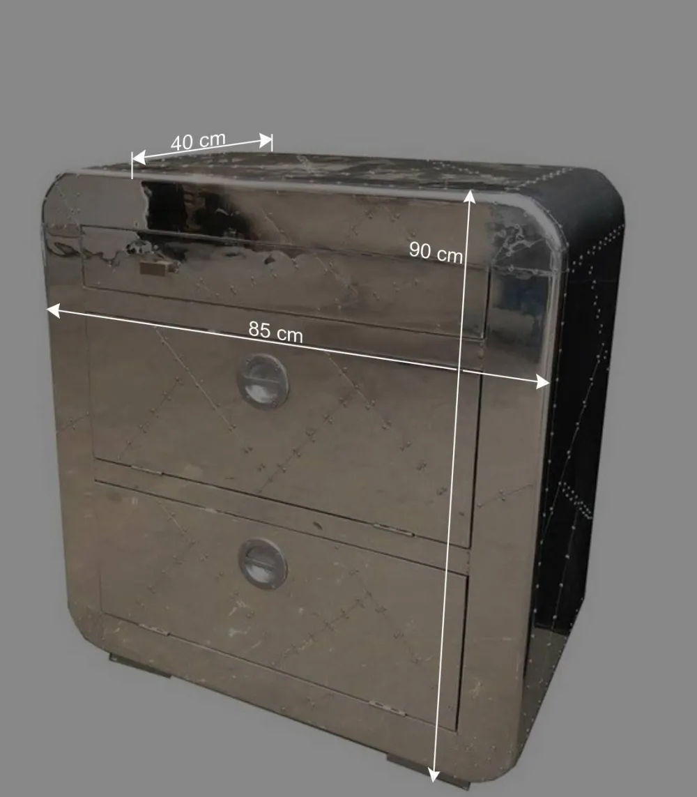 Wohnen Dielen Möbel aus Aluminium poliert - Pilot (fünfteilig)