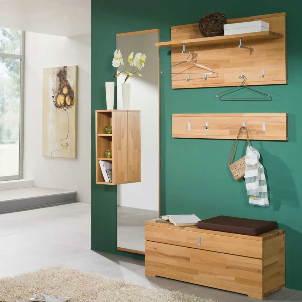 Wohnen Dielen Set Wislama aus Kernbuche Massivholz (fünfteilig)