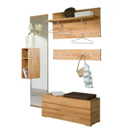 Wohnen Dielen Set Wislama aus Kernbuche Massivholz (fünfteilig)