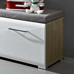 Wohnen Weiße Möbel|Schuhschränke*Dielenbank Brosgo mit Türen