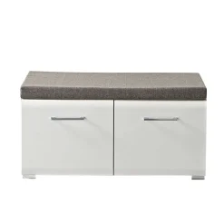 Wohnen Weiße Möbel|Schuhschränke*Dielenbank Brosgo mit Türen