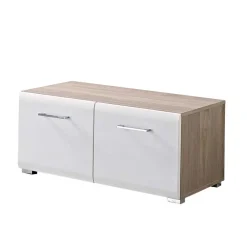 Wohnen Weiße Möbel|Schuhschränke*Dielenbank Brosgo mit Türen