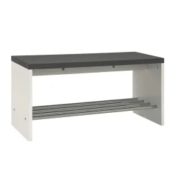 Wohnen Dielenbank Curelino in Weiß Grau