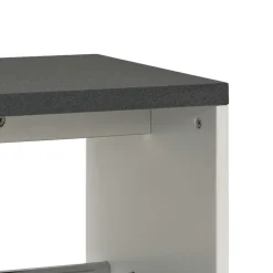 Wohnen Dielenbank Curelino in Weiß Grau