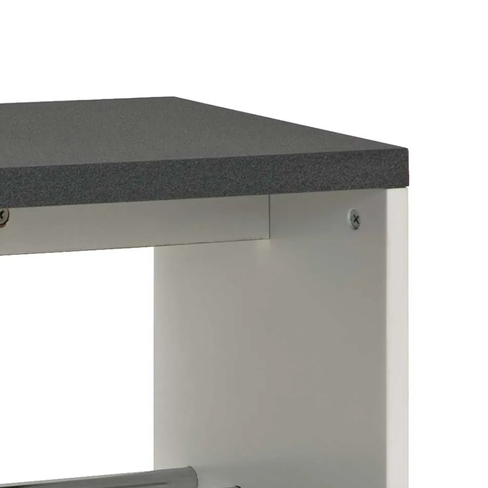 Wohnen Dielenbank Curelino in Weiß Grau