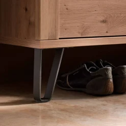 Wohnen Dielenbank in Wildeiche Optik - Carry