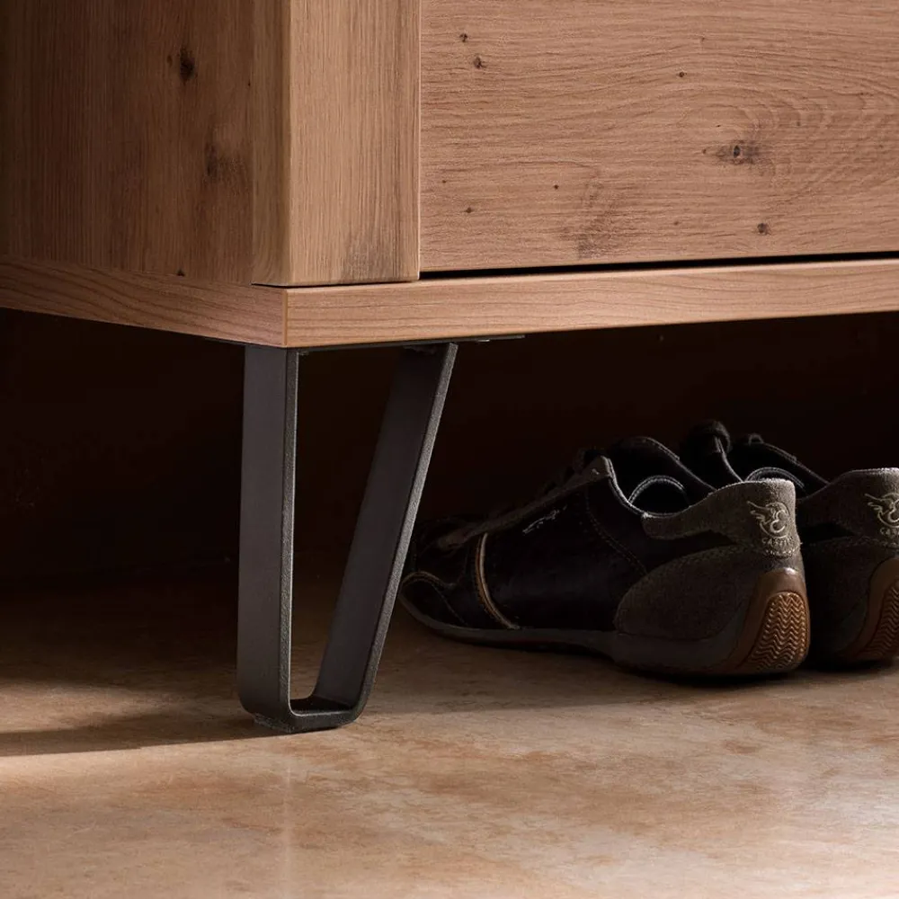 Wohnen Dielenbank in Wildeiche Optik - Carry